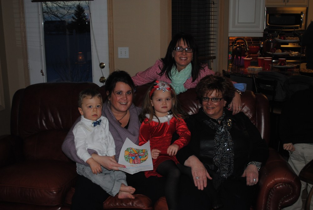 This was supposed to be an all-girls picture of my aunt and cousins... Sam wanted to join too :)
