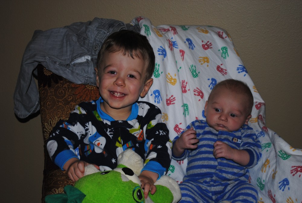 Sam and Eli Christmas morning!