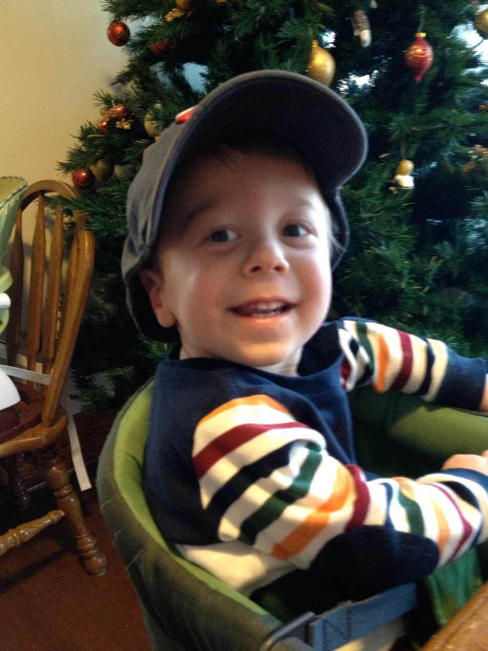 Daddy's hat is awesome.