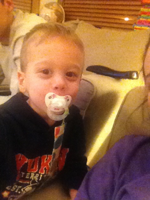 Jack used a Nuk for about 5 days his entire life... And then Eli came into the picture. Now Jack has Eli's in his mouth constantly. Adorable.