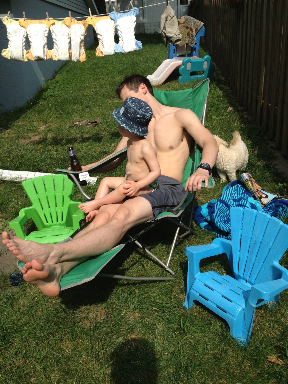 Sam and Daddy... pretty typical of these 2 :)