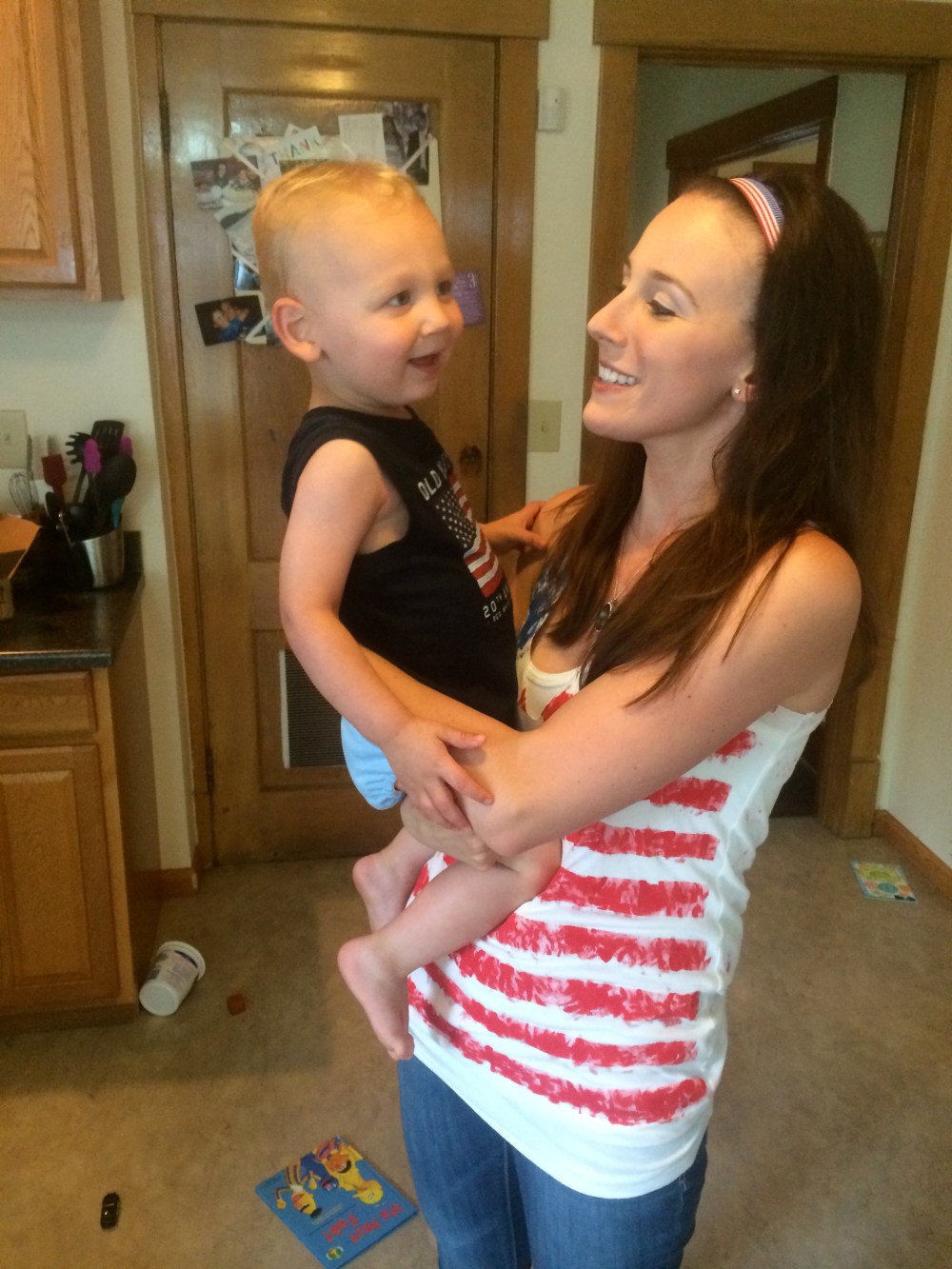 Cheering on the USA soccer team!